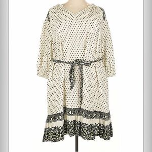 Knox Rose Cream and Black Midi Dress